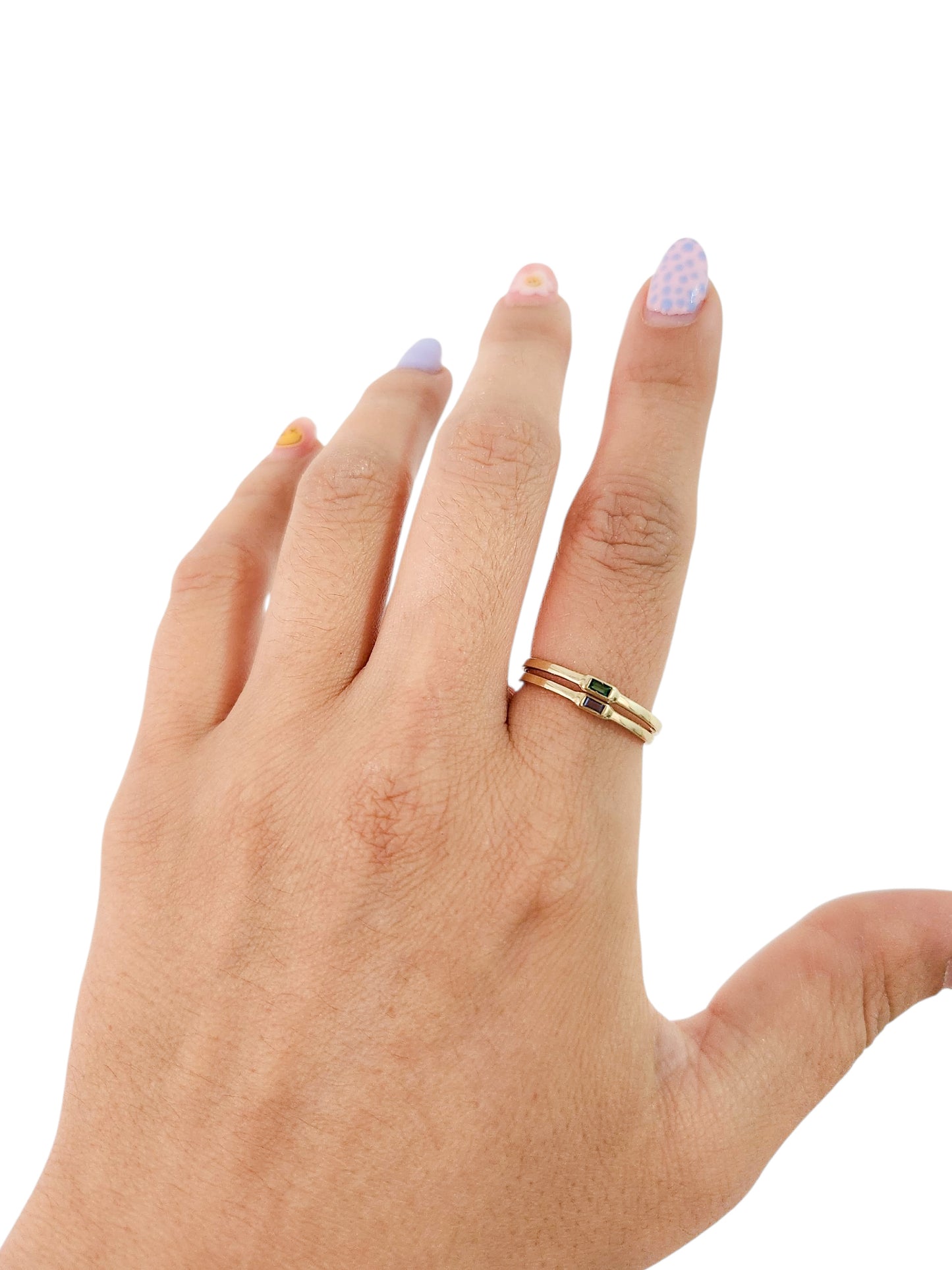 Anillo azul zafiro oro 10k dorado