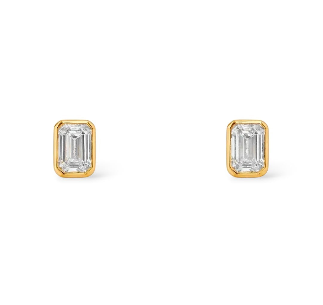Aretes de diamantes LAB GROWN IGI oro 14k