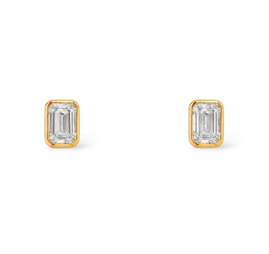 Aretes de diamantes LAB GROWN IGI oro 14k