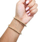 Pulsera bola BIMETAL 4mm (PLATA Y ORO)