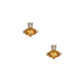 Aretes piedra natural zafiro y diamante natural oro 10k