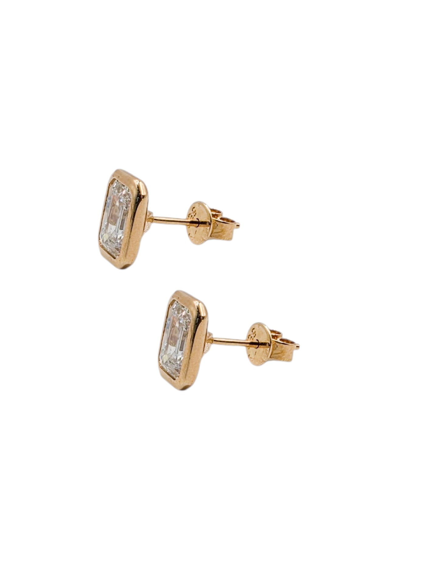 Aretes de diamantes LAB GROWN IGI oro 14k