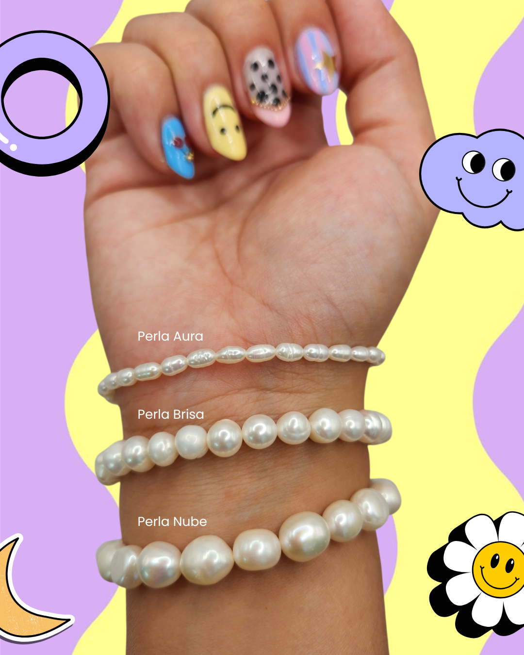 Pulsera de perlas "Nube"
