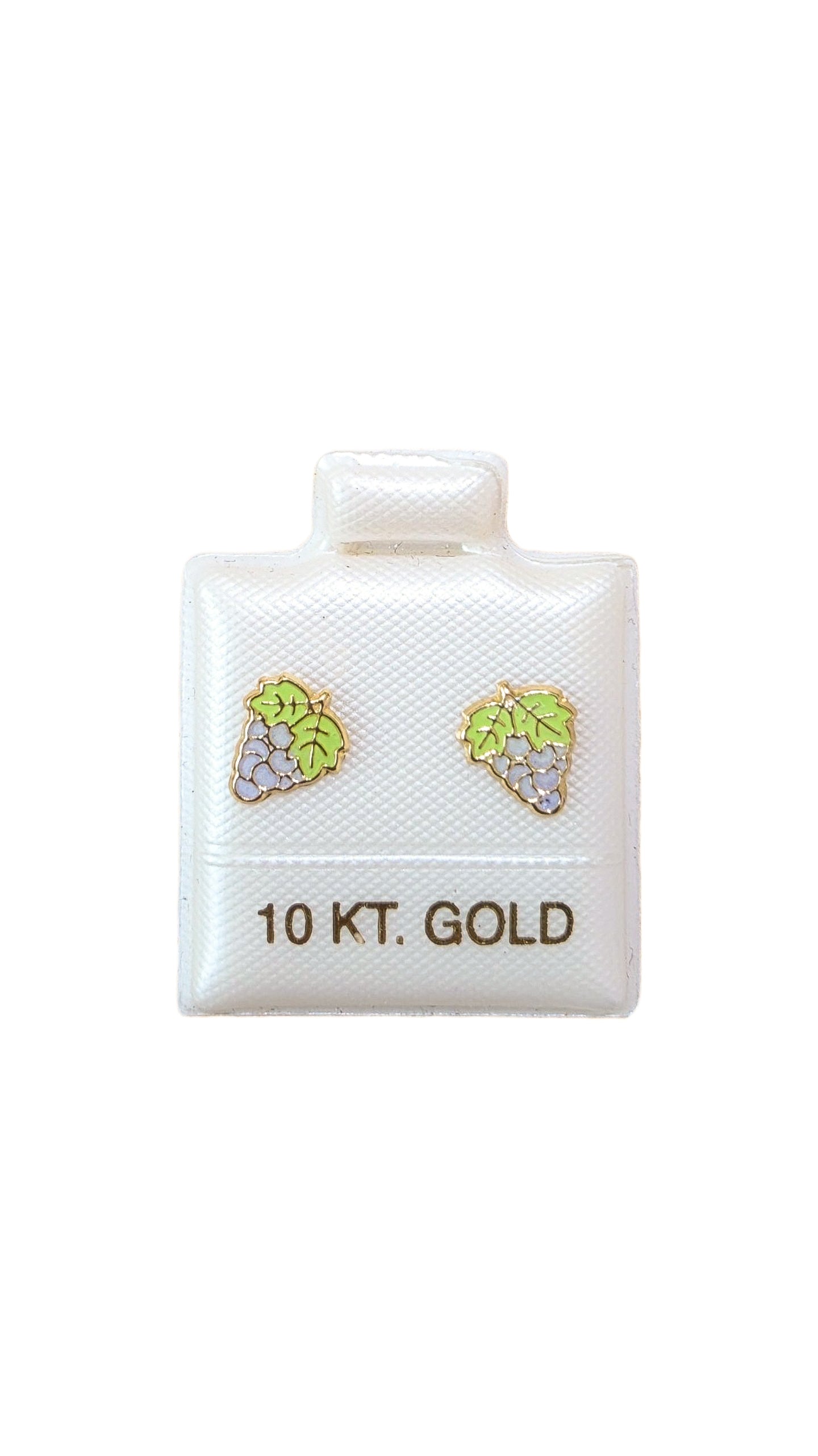 Par o pieza broquel uvas Oro 10K