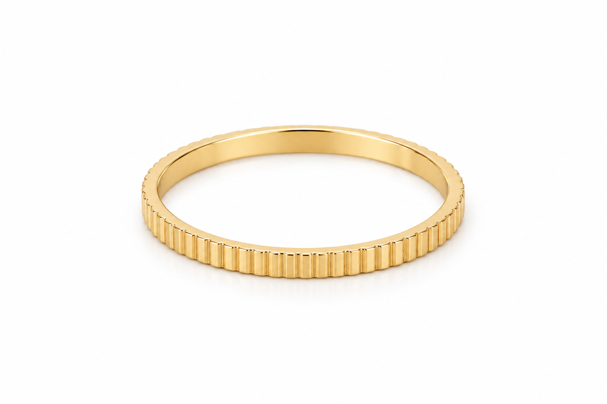Anillo argolla rayas