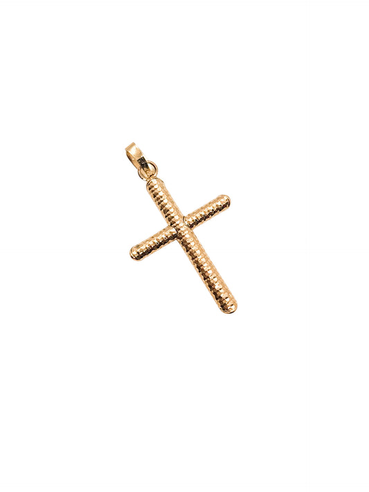 Dije cruz diamantada oro 10k