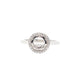 Solitario redondo flor giratorio plata 925 PREMIUM