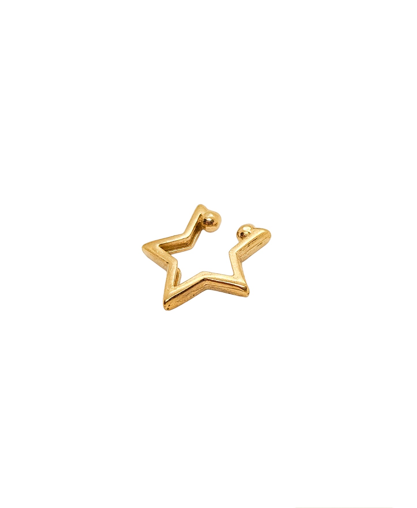 Earcuff en forma de estrella oro 10k