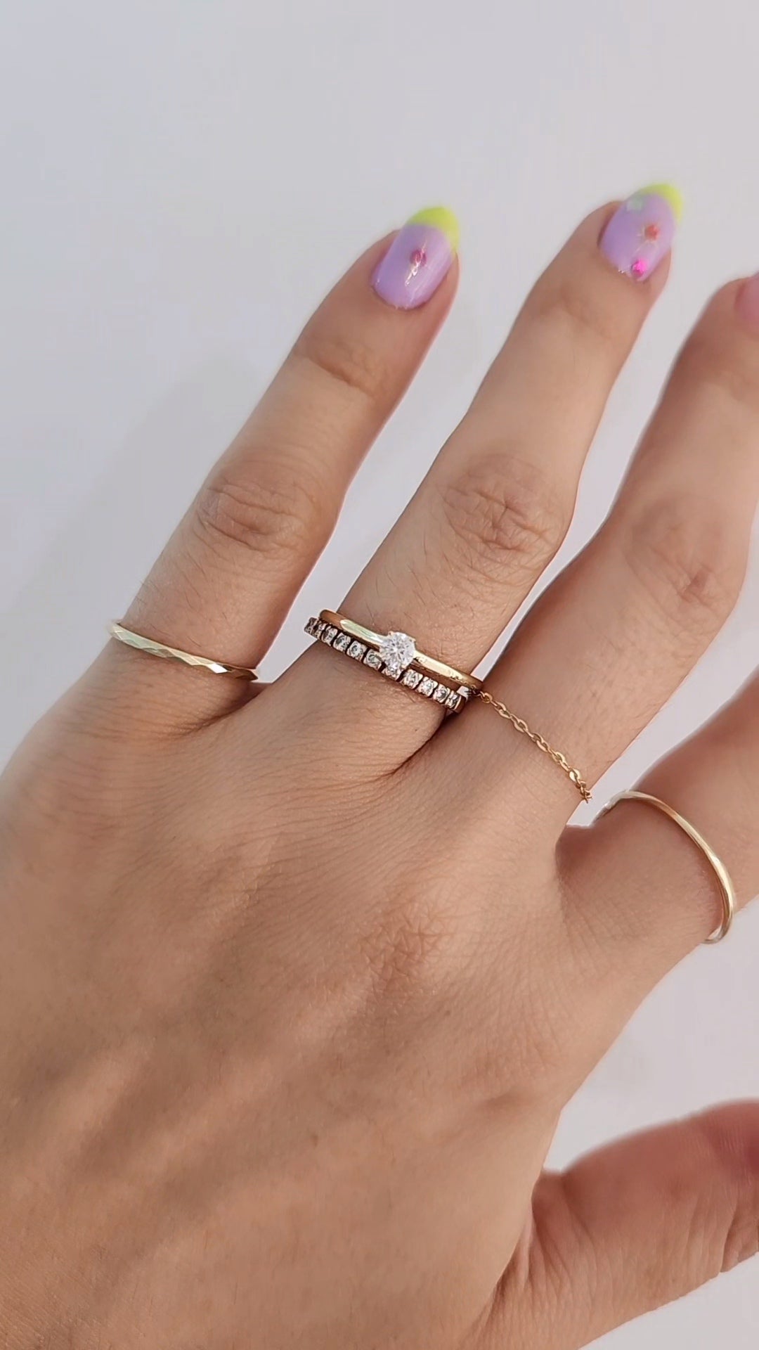 Anillo solitario oro 10k