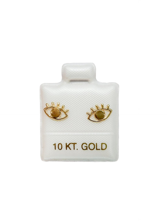 Par o Pieza de Broquel ojo turco lt oro 10k