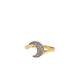 Anillo luna oro blanco y amarillo oro 10k