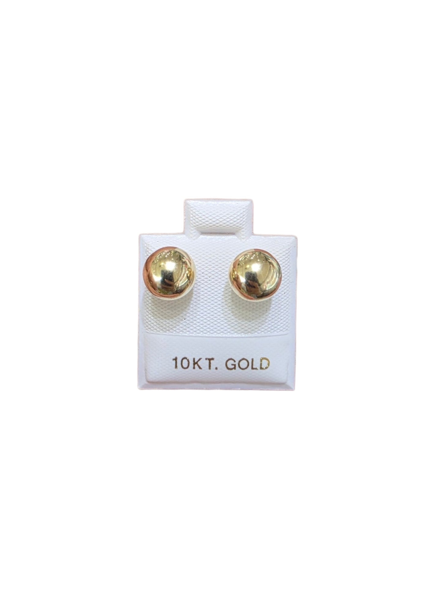 Par de Broquel bola básico oro 10k dorado