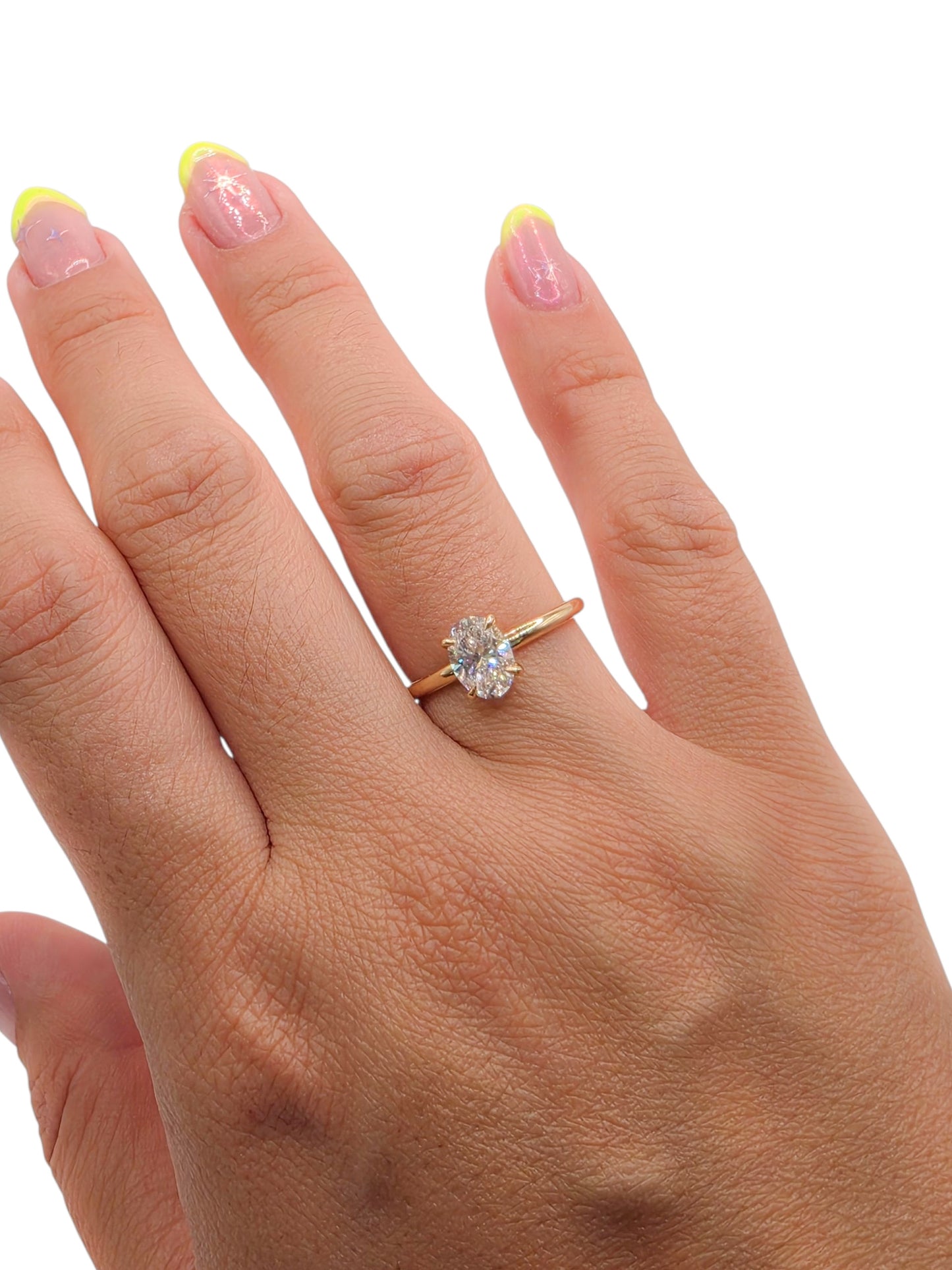 Anillo solitario oro 14k
