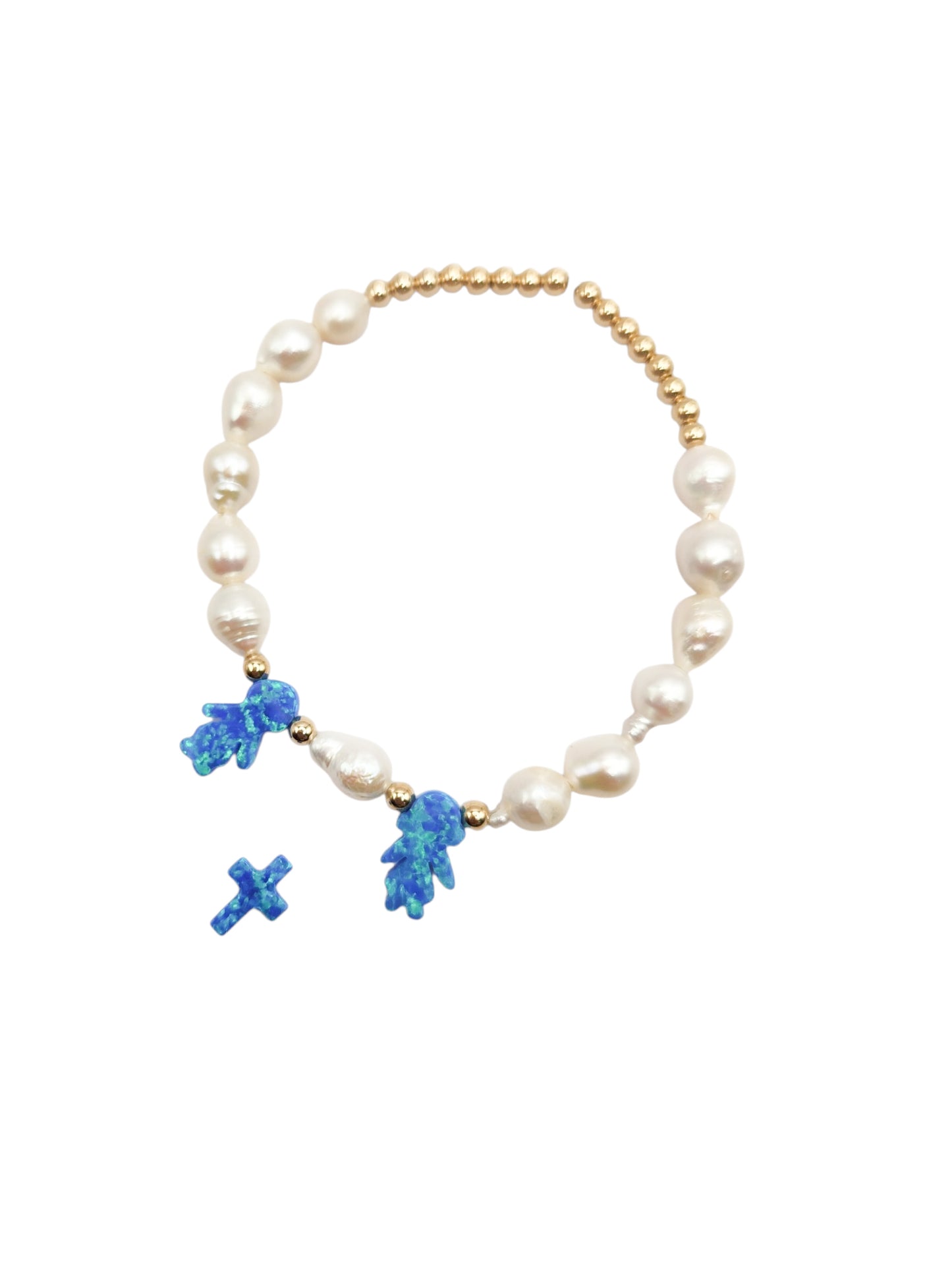 Pulsera bimetal & Pearls PERSONALIZADA para mamá