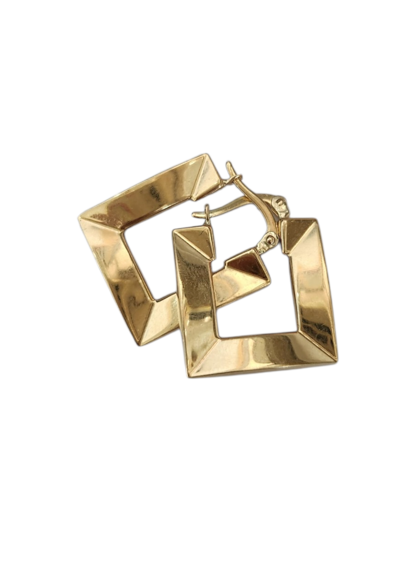 Arracadas cuadradas oro 10k