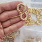 Arracadas chunky lisas oro amarillo 3 tamaños 10k