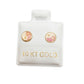 Par de Broquel yin yan rosa esmalte oro de 10k DORADO