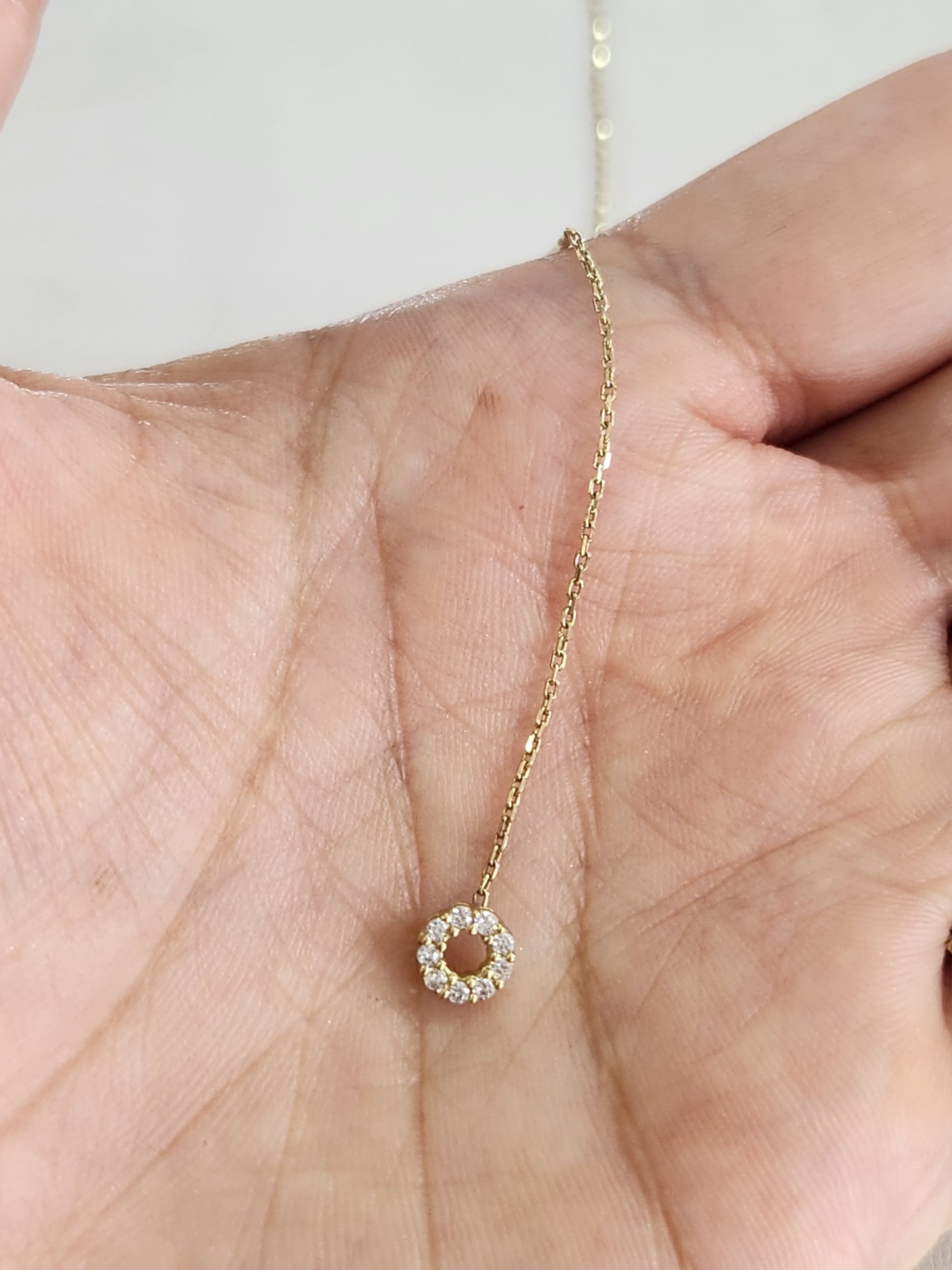 Par o Pieza de arete con cadena dona Oro de 10k DORADO