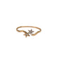 Anillo doble estrella oro 10k
