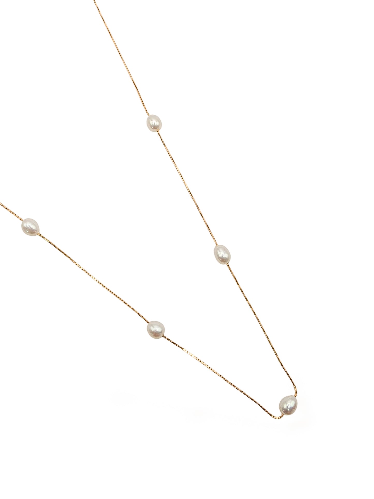 Perla eterna Gargantilla de perlas naturales oro 10k