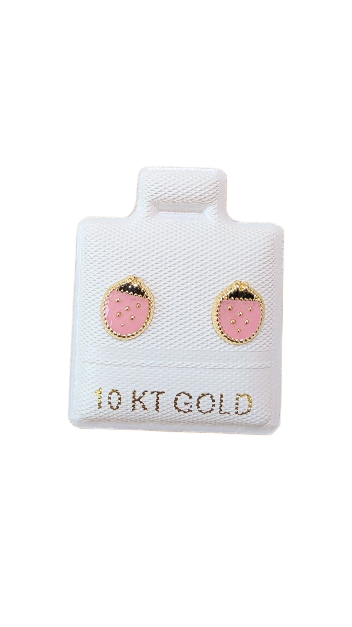 Par o pieza broquel Fresa rosa 2 Oro 10K