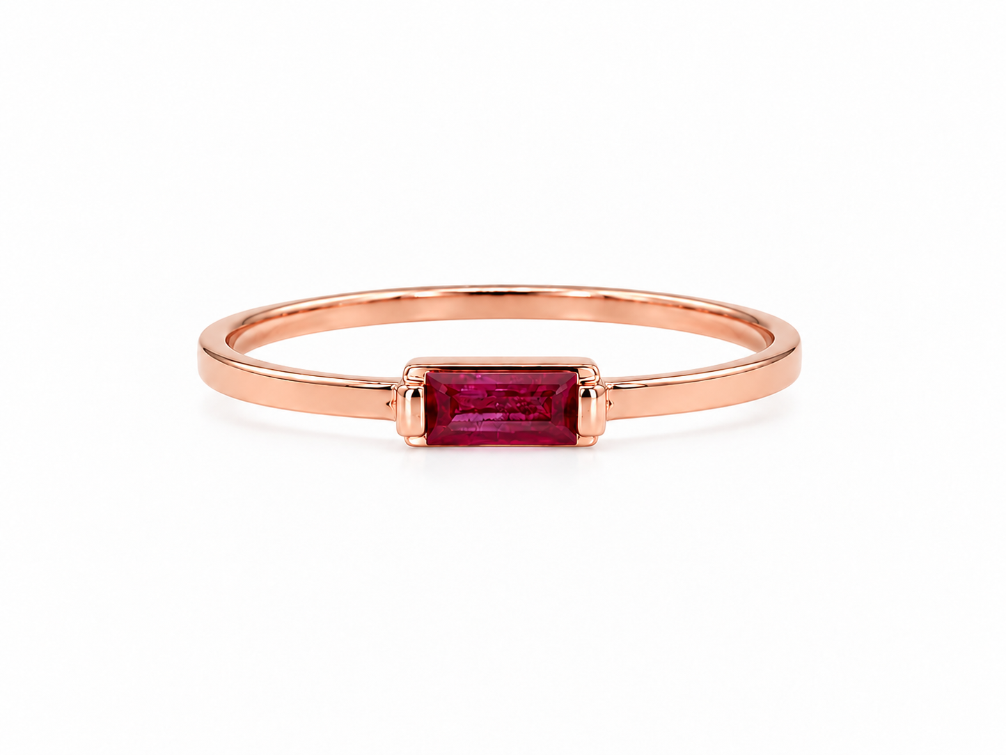 Anillo Rubí NATURAL oro 10k PREMIUM