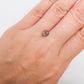 Anillo de diamante natural "Salt and Pepper"solitario oro 10k Radiant cut