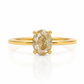 Anillo de diamante natural "Salt and Pepper"solitario oro 10k corte Oval