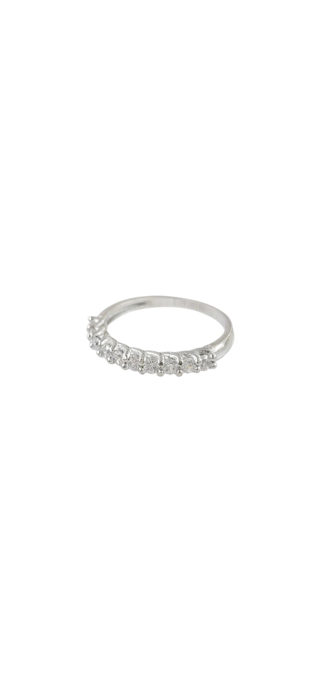Anillo media churumbela oro blanco 10k