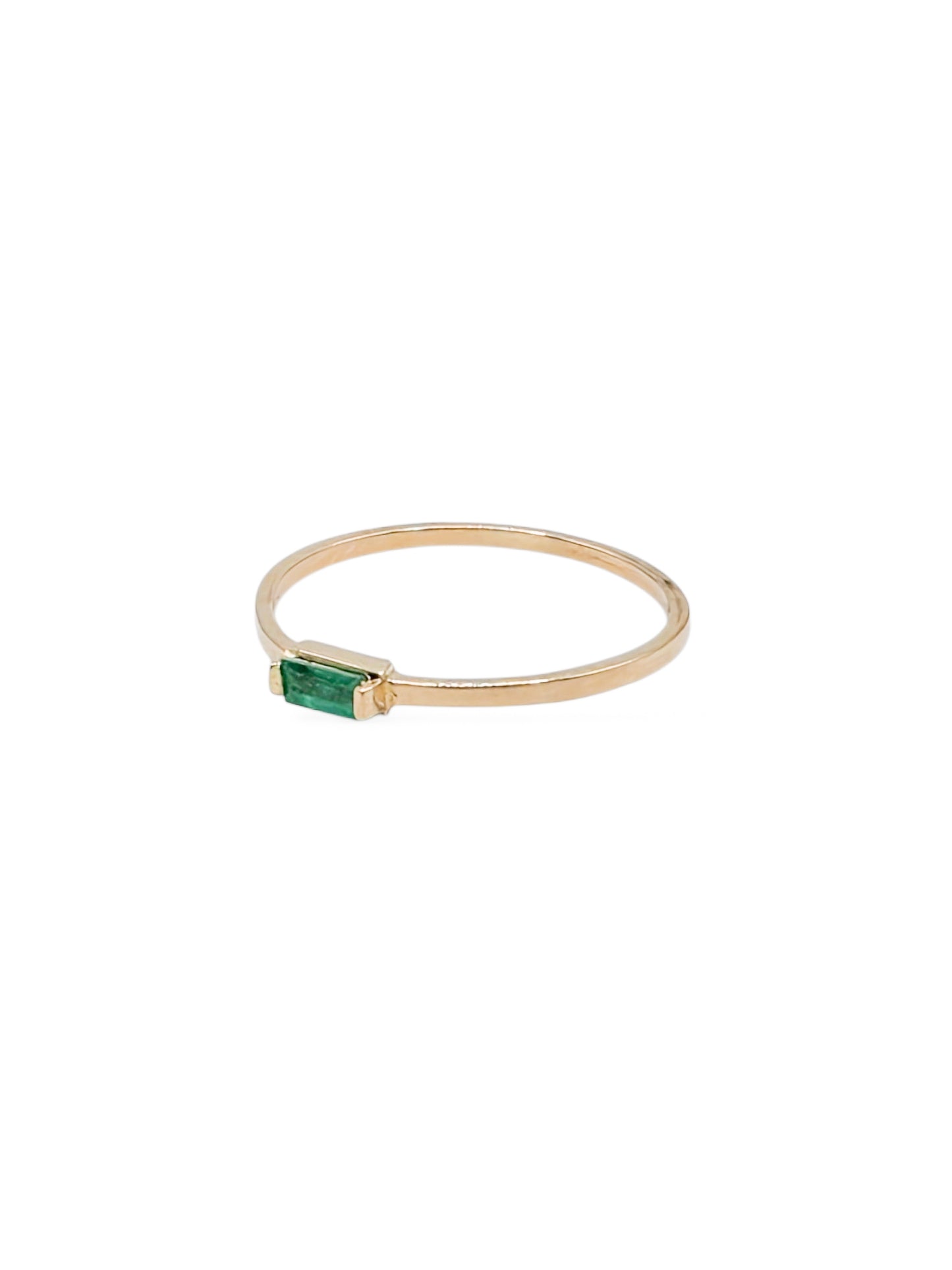 Anillo ESMERALDA NATURAL oro 10k PREMIUM