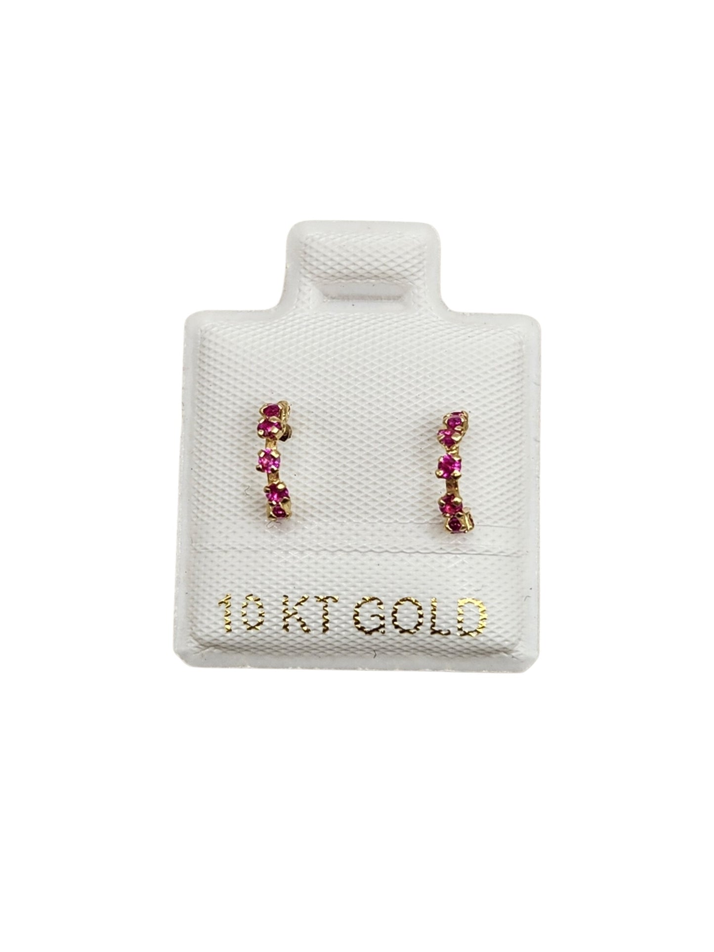 Par Broquel Media Coqueta colores CHICA 8mm Oro 10k