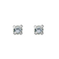 Par de Broquel con diamante natural 18 pts Oro blanco de 14k
