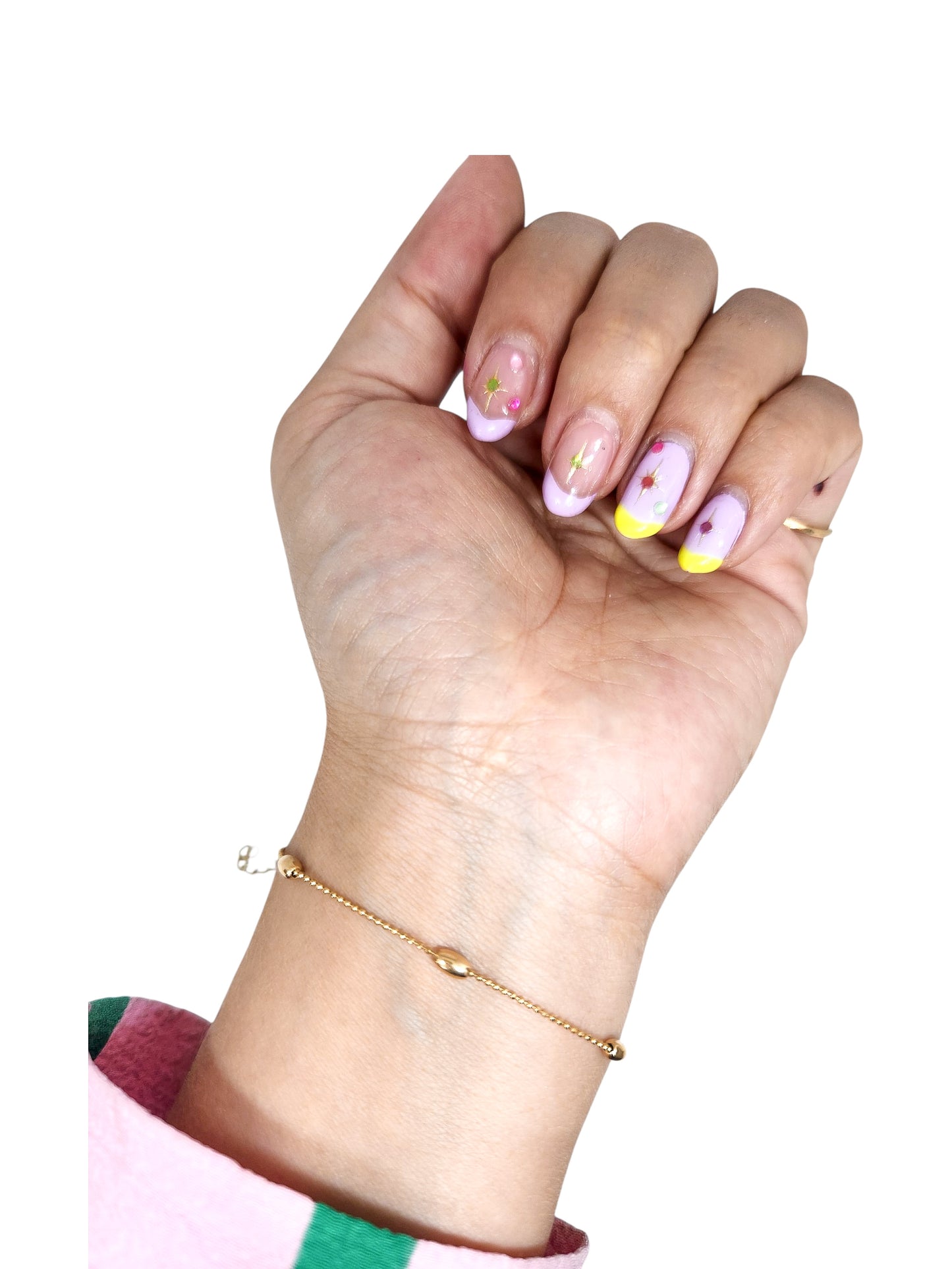 Pulsera bolitas oro 10k