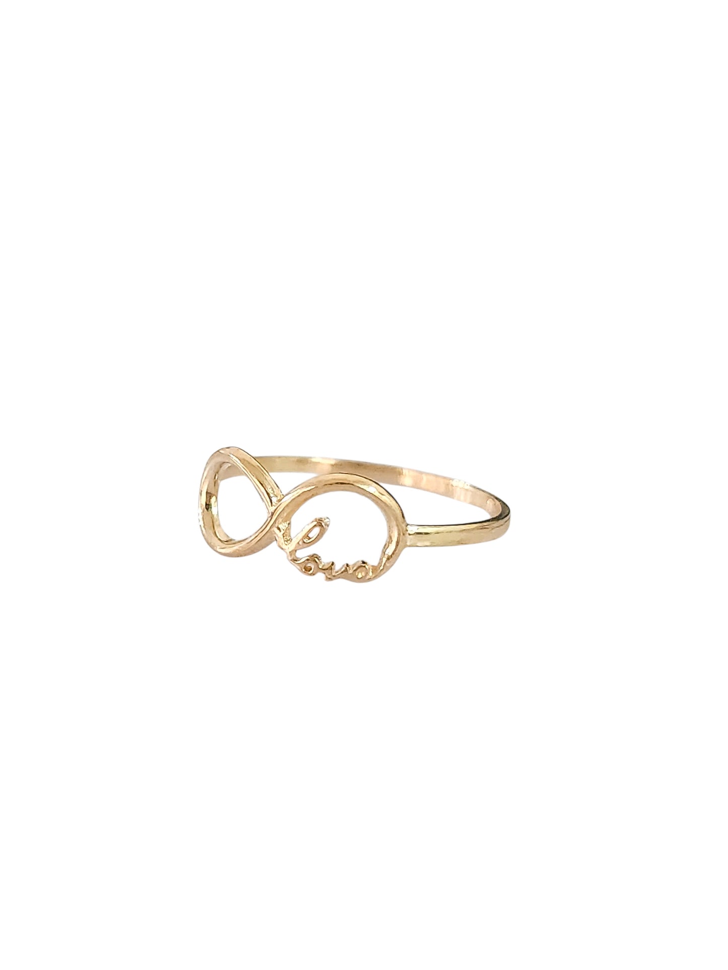 Anillo infinito LOVE oro 10k