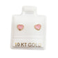 Par de Broquel esmalte corazón rosa oro de 10k DORADO