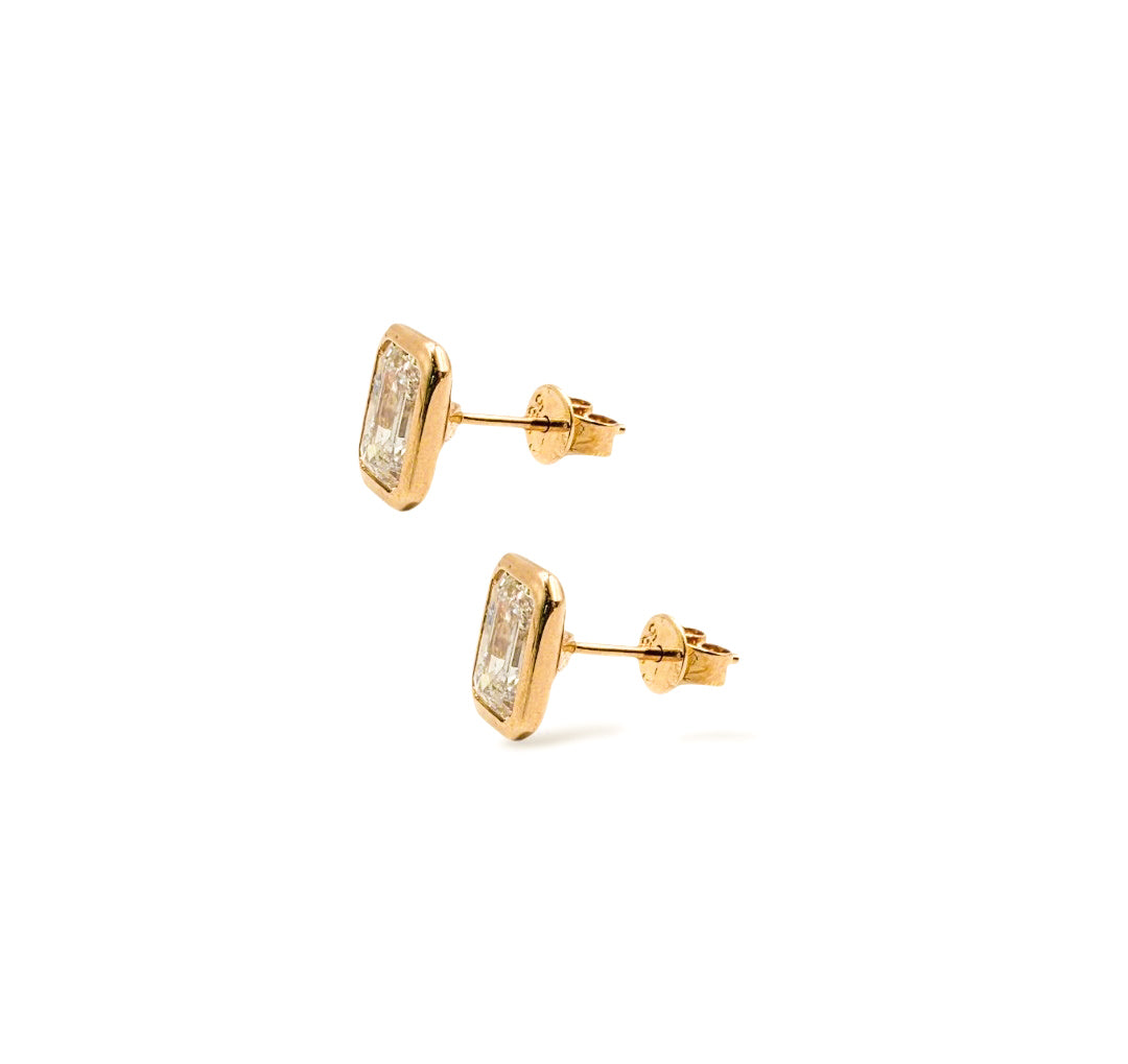 Aretes de diamantes LAB GROWN IGI oro 14k