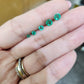 Aretes Esmeralda natural oro 10k
