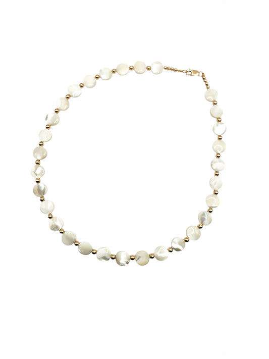 Collar de perlas y bimetal elegance