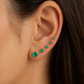 Aretes Esmeralda natural oro 10k