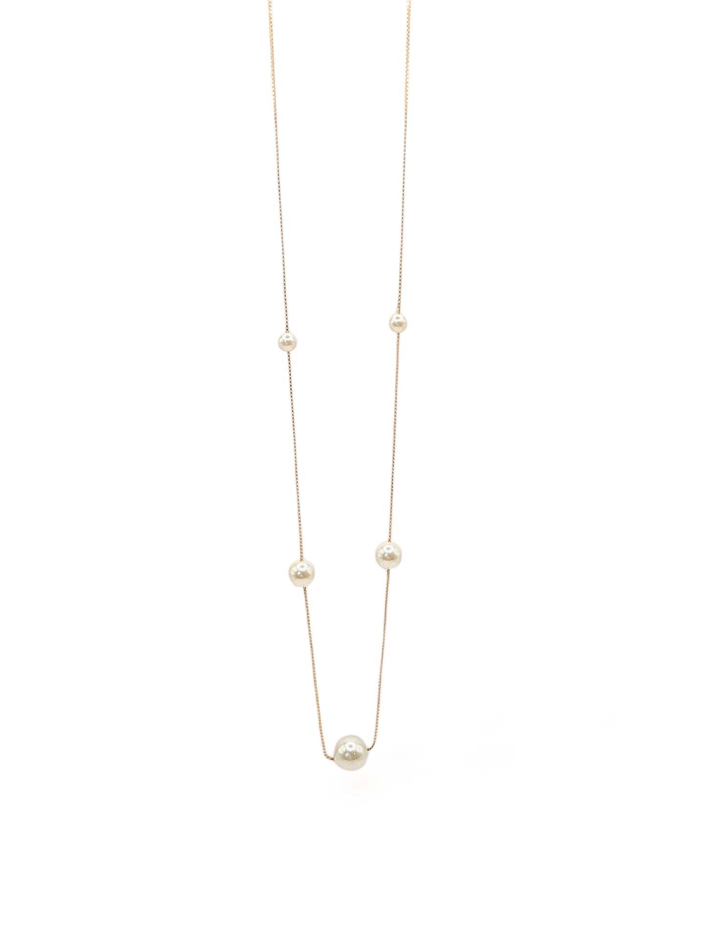 Perla celeste Gargantilla de perlas naturales oro 10k