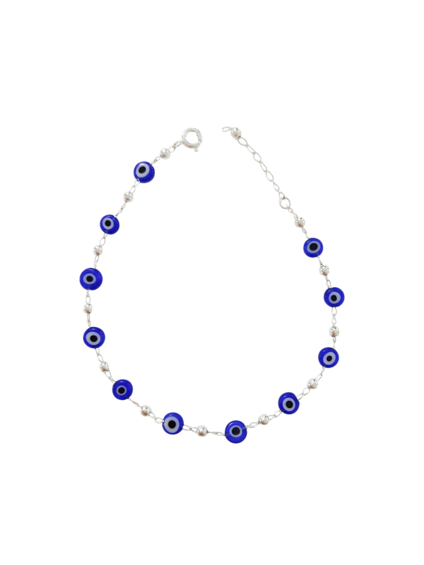 Pulsera ojito turco azul plata 925
