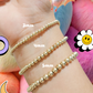 Pulsera bola BIMETAL 3mm (PLATA Y ORO)