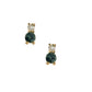 Aretes tu y yo zafiro natural y diamante de laboratorio oro 10k