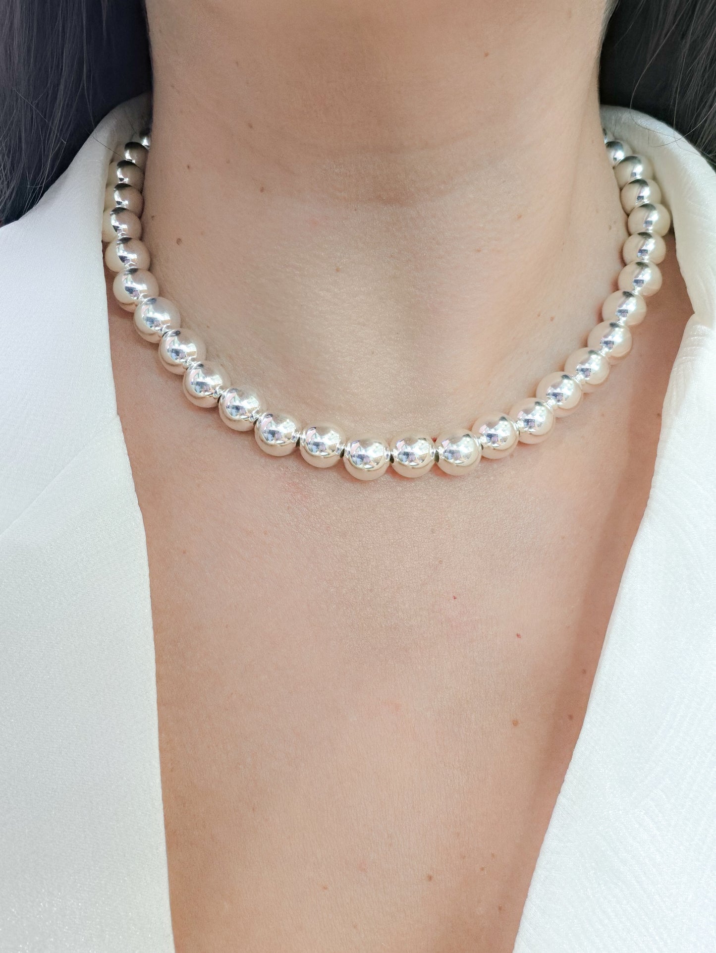 Gargantilla de bola 8mm plata 925