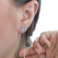 Aretes con piedra circonita azul  Plata 925