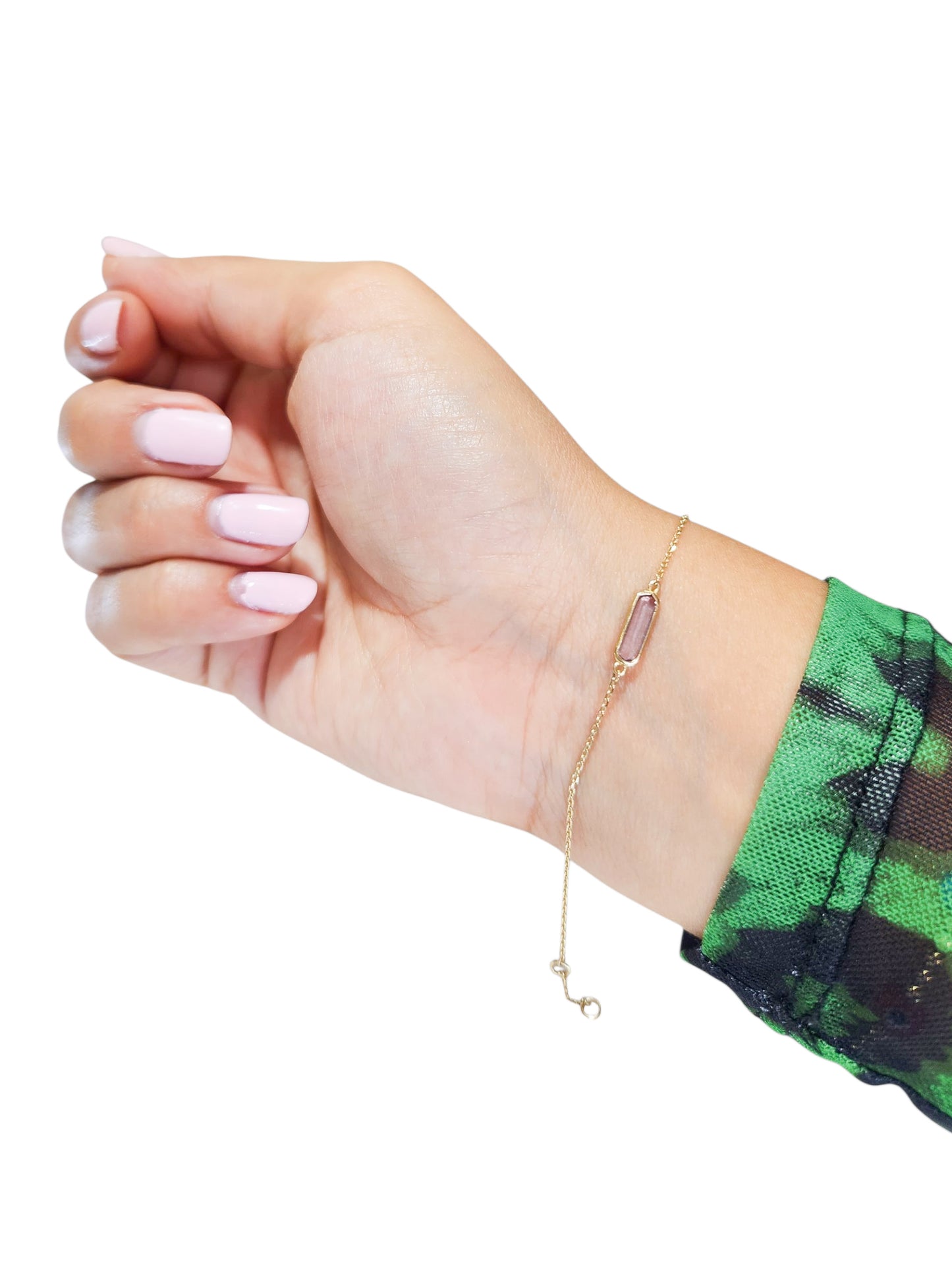 Pulsera con piedra amatista oro amarillo oro 10k