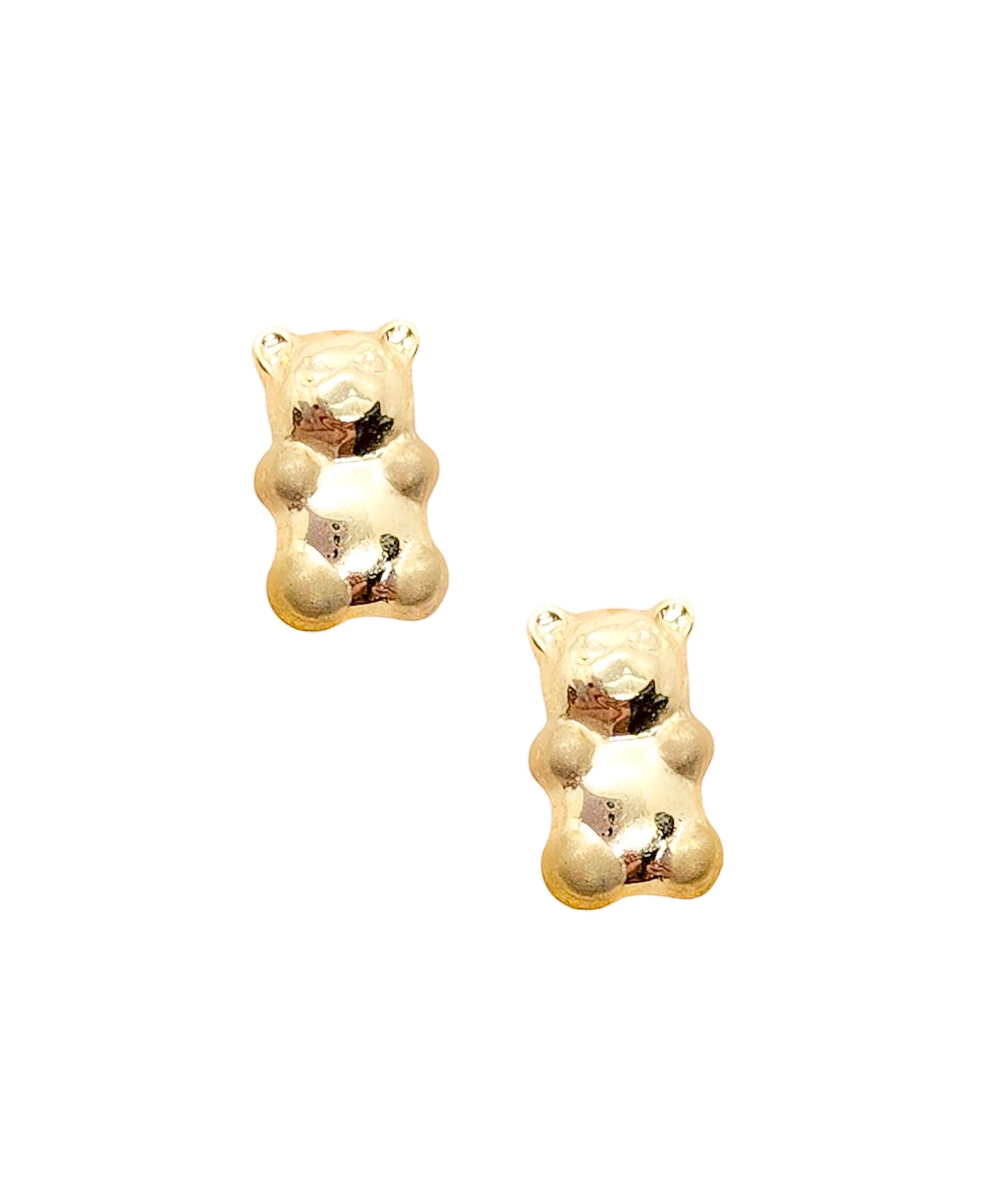 Par o Pieza de Broquel oso gomita oro 10k