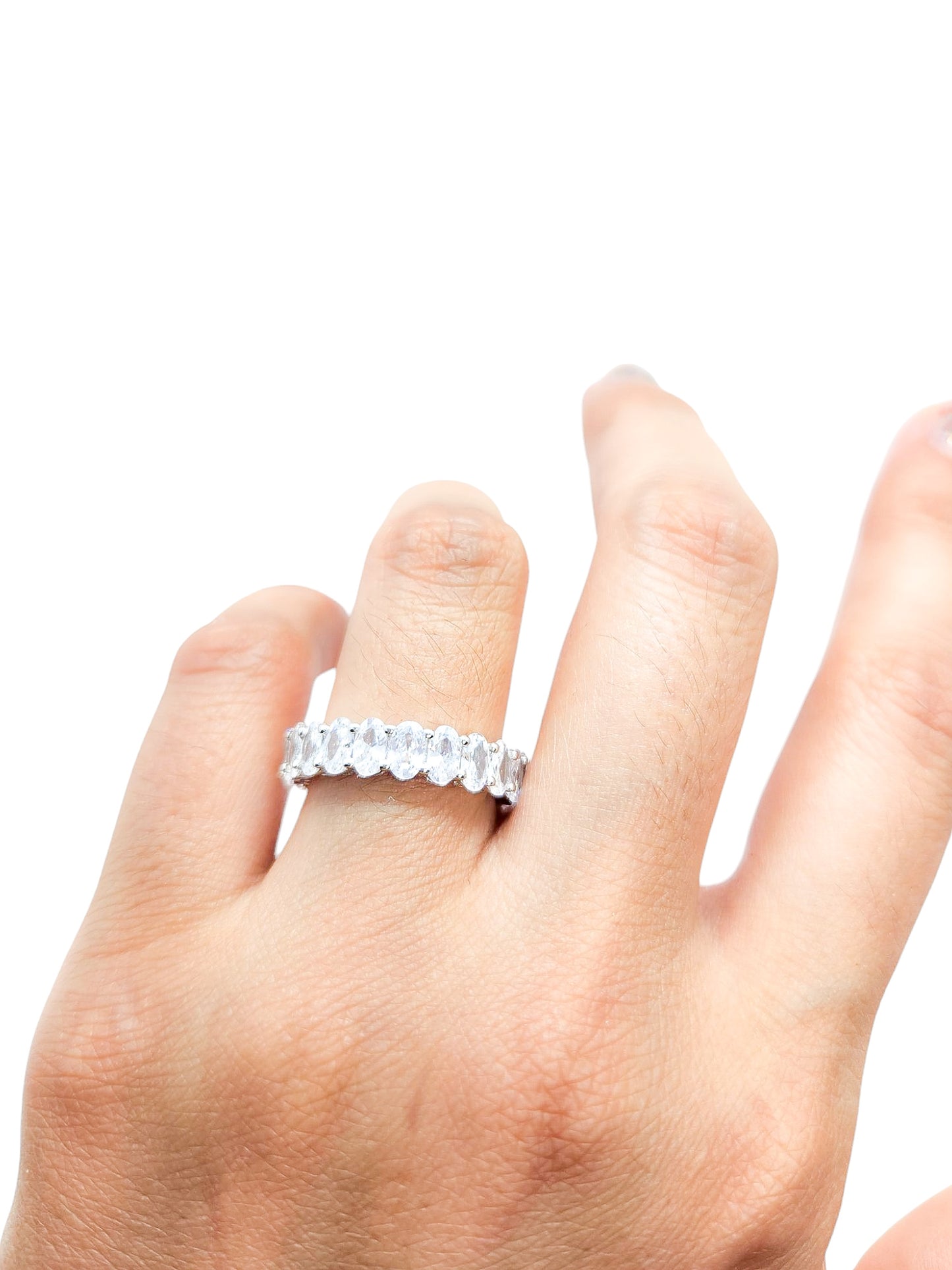 Anillo churumbela completa 5mm oval plata 925 PREMIUM