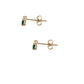Aretes tu y yo esmeralda natural y diamante de laboratorio oro 10k