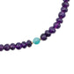 Gargantilla Amatista y jade natural 8-6mm y broche de oro 10k